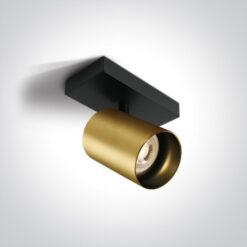 Спот ONE LIGHT 65105N/BBS RETRO ROUND SPOT BLACK / SATIN BRASS