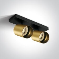 Спот ONE LIGHT 65205N/BBS RETRO ROUND SPOT BLACK / SATIN BRASS