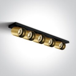 Спот ONE LIGHT 65505N/BBS RETRO ROUND SPOT BLACK / SATIN BRASS