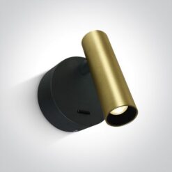 LED аплик One Light 65738/BBS/W 3W 3000K SATIN BRASS READING WALL LAMP