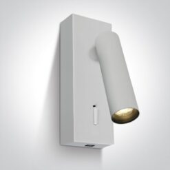 LED аплик с USB изход One Light 65746A/W/W 3W 3000K WHITE READING WITH USB SOCKET