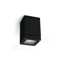 Луна за външен монтаж One Light 67130D/B BLACK IP54 CUBE SURFACE MOUNTING LAMP