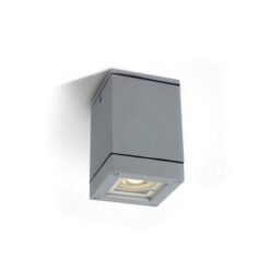 Луна за външен монтаж One Light 67130D/G GREY IP54 CUBE SURFACE MOUNTING LAMP