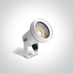 Градински прожектор с колче за земя One Light 67196BG/W WHITE GARDEN ROUND SPOT LAMP IP65