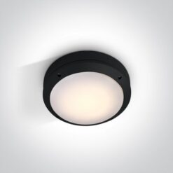 Фасаден плафон One Light 67204/B BLACK ROUND IP54