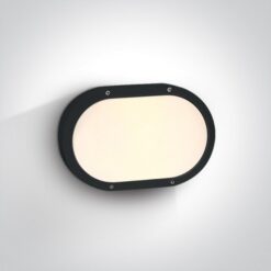 Фасаден плафон One Light 67204B/B BLACK OVAL IP54