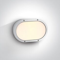 Фасаден плафон One Light 67204B/W WHITE OVAL IP54