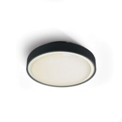 Фасаден плафон One Light 67280E/B BLACK IP65 ROUND FACADE CEILING LAMP