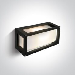 Фасаден аплик One Light 67420/B BLACK RECTANGULAR WALL LAMP IP54
