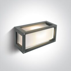 Фасаден аплик One Light 67420/G GREY RECTANGULAR WALL LAMP IP54