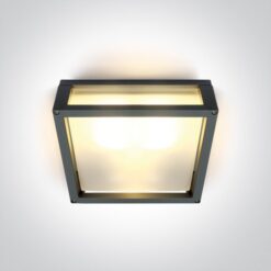 Фасаден плафон One Light 67420B/AN ANTHRACITE SQUARE CEILING LAMP IP54