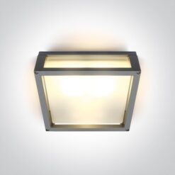 Фасаден плафон One Light 67420B/G GREY SQUARE CEILING LAMP IP54