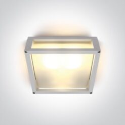 Фасаден плафон One Light 67420B/W WHITE SQUARE CEILING LAMP IP54
