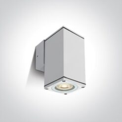 Фасаден аплик One Light 67426B/W SQUARE FACADE WALL LAMP WHITE