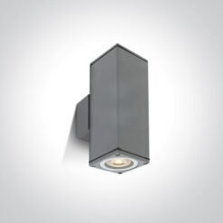 Фасаден аплик One Light 67426C/G SQUARE FACADE WALL LAMP GREY