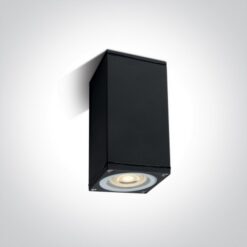 Фасадна луна за външен монтаж One Light 67426D/B SQUARE FACADE SURFACE MOUNTING LAMP BLACK