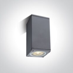 Фасадна луна за външен монтаж One Light 67426D/G SQUARE FACADE SURFACE MOUNTING LAMP GREY