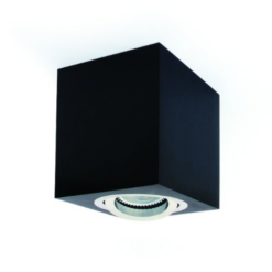 Луна за външен монтаж One Light 12105AC/B Black Square Surface Mounting Lamp