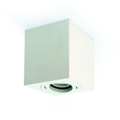Луна за външен монтаж One Light 12105AC/W White Square Surface Mounting Lamp