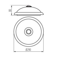 Плафон KANLUX FOGLER 14W 4000K - детайл