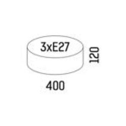 Плафон CITY LUX  МЕТРОПОЛ Ø400 БЯЛ, АБАЖУР САМИ БЯЛ, 3XE27 - Image 2