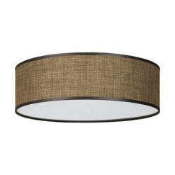 Плафон CITY LUX  МЕТРОПОЛ Ø500 БЯЛ, АБАЖУР САМИ КАФЯВ, 3XE27
