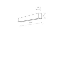 NOWODVORSKI АПЛИК 7562 (9618) STRAIGHT WALL LED GRAPHITE S - Image 2