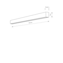 Аплик NOWODVORSKI 7595 STRAIGHT WALL LED BLACK L - Image 2