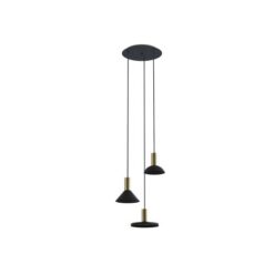Полилей NOWODVORSKI 8030 HERMANOS III BLACK/SOLID BRASS