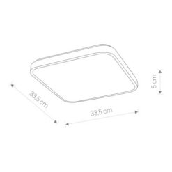 Плафон NOWODVORSKI 8108 AGNES SQUARE LED BLACK 16W 3000K IP44 - Image 2