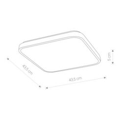 Плафон NOWODVORSKI 8113 AGNES SQUARE LED WHITE 32W 3000K IP44 - Image 2