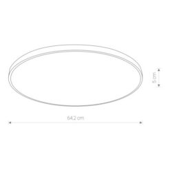 Плафон NOWODVORSKI 8206 AGNES ROUND LED BLACK 64W/3000K IP44 - Image 2