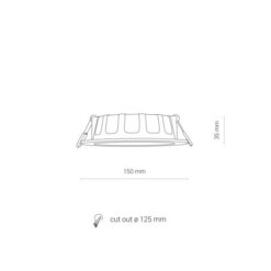 LED панел за вграждане NOWODVORSKI 8780 CL KOS LED 10W 3000K IP44 - Image 2