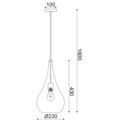 Декоративните елементи на пендел ACA Lighting PLEIADES отблизо в детайл