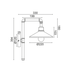 Декоративните елементи на аплик ACA Lighting PIPE отблизо в детайл