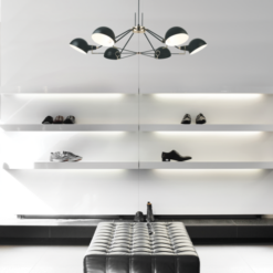 Декоративните елементи на полилей ACA Lighting CLOTHO отблизо в детайл