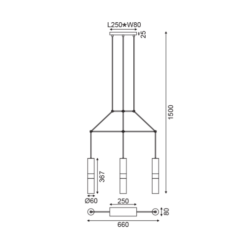Декоративните елементи на пендел ACA Lighting VINCI отблизо в детайл