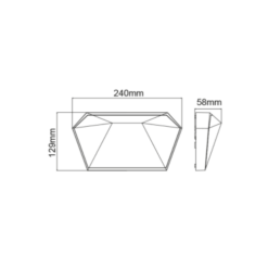 Близък детайл на декоративните елементи на фасаден аплик ACA Lighting LIZIO