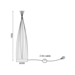 Детайл на декоративните елементи на лампион ACA Lighting SERIFOS - близък план
