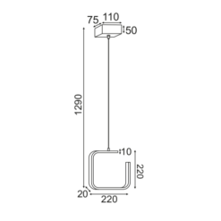 Близък детайл на декоративните елементи на осветително тяло ACA Lighting V27LEDP22WH