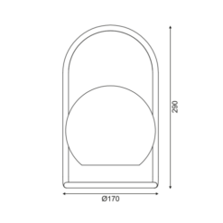 Близък детайл на декоративните елементи на осветително тяло ACA Lighting ГРАДИНСКА EGG