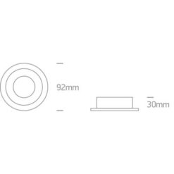 Луна за вграждане One Light 10105ALG/B/GL Black Round recessed lamp - Image 2