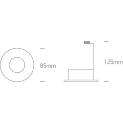 Луна за вграждане One Light 10105DG/W White Round Semi Trimless Recessed Lamp - Image 2