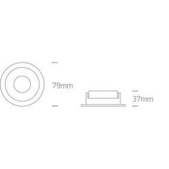 Луна за вграждане One Light 10105M/B/BS Black Round Recessed Lamp - Image 2