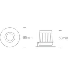 LED луна за вграждане One Light 10106P/W/W 6W 3000K ROUND RECESSED LAMP - Image 2
