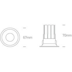 LED луна за вграждане One Light 10107WP/B/W 6,5W 3000K IP65 BLACK ROUND - Image 2