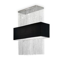 Черен пендел Ideal Lux Phoenix 101163 над кухненски остров