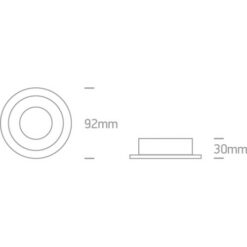 Луна за вграждане One Light 11105ABG/B Black Round Recessed Lamp - Image 2
