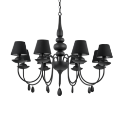 Черен полилей Ideal Lux Blanche за хол