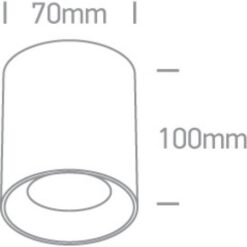 Луна за външен монтаж One Light 12105AL/B/B Black Cylinder Surface Mounting Lamp - Image 2